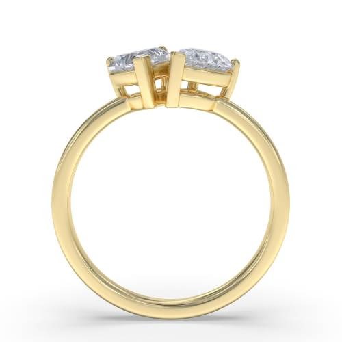 Heart & Pear Two Stone Lab Grown Diamond Rings